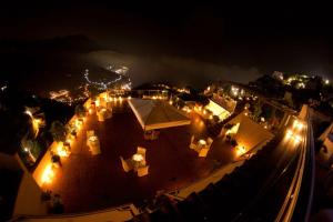 an overhead view of an outdoor event at night at Hotel Bonadies in Ravello