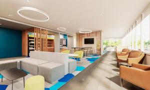 Zona de lounge sau bar la Microtel Inn Suites by Wyndham Lac-Megantic