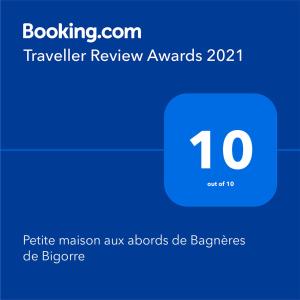 a screenshot of a phone with the number at Petite maison aux abords de Bagnères de Bigorre in Bagnères-de-Bigorre