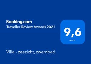 a screenshot of the travel review awards at Villa - zeezicht, zwembad in Nerja