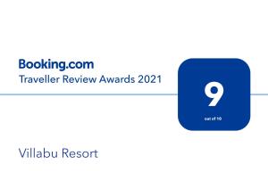 una schermata dei premi per la valutazione dei viaggi di Villabu Resort a Miyakojima