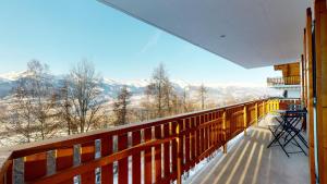 Balkón nebo terasa v ubytování Cozy apartment in Veysonnaz, close to the slopes of the 4 Valleys