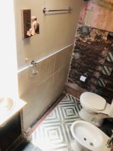 a bathroom with a toilet and a sink at Casa Palacio, Arte e Historia in Buenos Aires