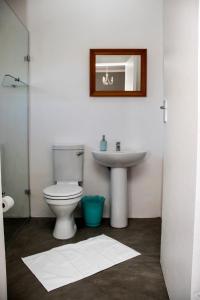 a bathroom with a toilet and a sink at Aangenaam in Beaufort West