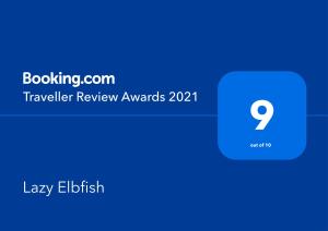 Certificat, premi, rètol o un altre document de Lazy Elbfish