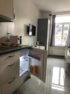 Kuchyň nebo kuchyňský kout v ubytování Apartment by Mario