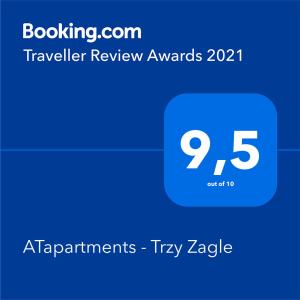 Certifikát, ocenenie alebo iný dokument vystavený v ubytovaní ATapartments - Trzy Zagle