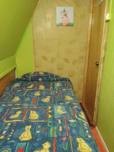 a bedroom with a bed with a disney blanket at CASA in Puerto Montt