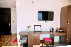 TV a/nebo společenská místnost v ubytování SAPA KING HOTEL HUNG VUONG HOTEl