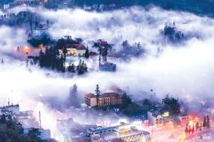 Letecký snímek ubytování SAPA KING HOTEL HUNG VUONG HOTEl