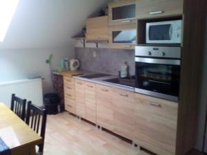 Kuchyň nebo kuchyňský kout v ubytování Apartmán Nerudovka