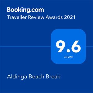 a screenshot of a phone with the aladdin beach breach breach text at Aldinga Beach Break - C21 SouthCoast Holidays in Aldinga Beach