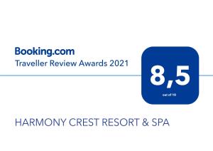 Certifikát, hodnocení, plakát nebo jiný dokument vystavený v ubytování HARMONY CREST RESORT & SPA Adults Only