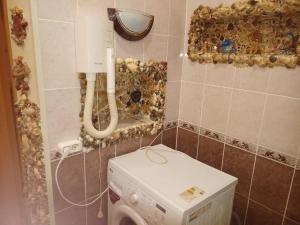 スーズダリにあるDom u Kamyankiのバスルーム(洗濯機、電話付)