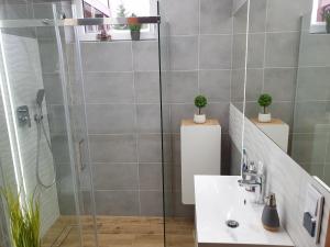 Koupelna v ubytování Apartament Białe Piaski