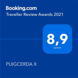 Certifikát, hodnocení, plakát nebo jiný dokument vystavený v ubytování Ideal escapada romántica en el centro de Puigcerda