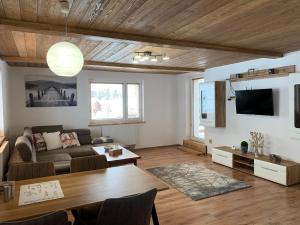 TV a/nebo společenská místnost v ubytování Apartmány ALLISS Harrachov