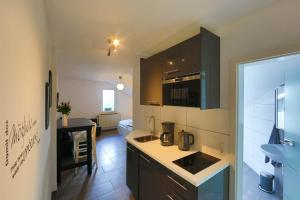 Kuchyň nebo kuchyňský kout v ubytování Ferienwohnungen Wiesengrund + 3 fotografie