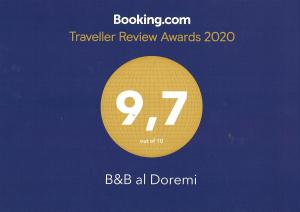 Certifikát, ocenenie alebo iný dokument vystavený v ubytovaní B&B al Doremi