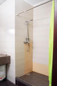 オデッサにあるЧудо 9のバスルーム(黒いマットのシャワー付)