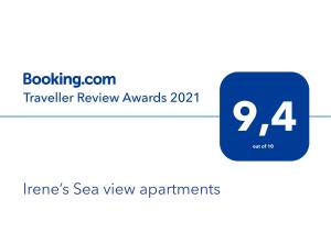 a screenshot of the seaview rewards rewards account with the number four at Irene Double Apartment Katoi in Symi