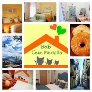 een collage van foto's met een foto van een hotel bij Bed and Breakfast Casa Mariella in Napels