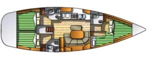 The floor plan of Pato Lucas Sail Boat