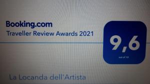 La locanda dell'artista tanúsítványa, márkajelzése vagy díja