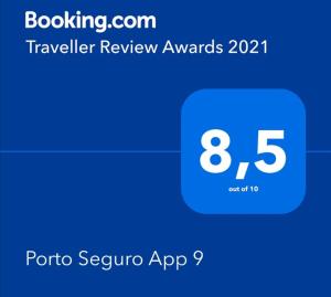 Palkinto, sertifikaatti, kyltti tai muu asiakirja, joka on esillä majoituspaikassa Porto Seguro App 9