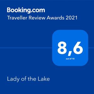 Lady of the Lake tanúsítványa, márkajelzése vagy díja