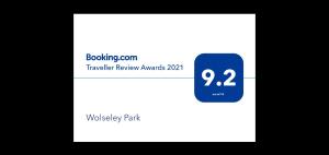 Certifikát, hodnocení, plakát nebo jiný dokument vystavený v ubytování Wolseley Park guest house
