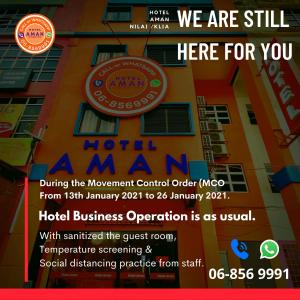 Hotel Aman- Nilai & KLIA的证书、奖牌、标识或其他文件