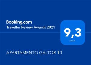 Certifikát, hodnocení, plakát nebo jiný dokument vystavený v ubytování APARTAMENTO GALTOR 10