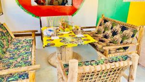 O zonă de relaxare la Kendwa Modern Flats - WAMBAA GARDEN