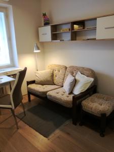 Posezení v ubytování Malý útulný byt V Lipkách