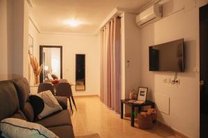 TV a/nebo společenská místnost v ubytování Aparthotel Costa Blanca