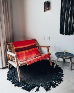 Posezení v ubytování NEST Tulum