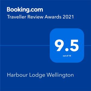 a screenshot of a phone with the number at Harbour Lodge Wellington in Wellington