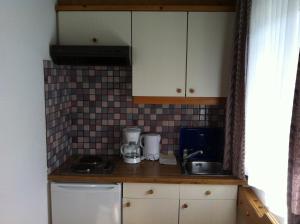 Kuchyň nebo kuchyňský kout v ubytování Hotel Garni Pfandl