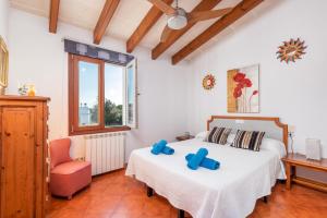 Cama o camas de una habitación en Pons Valls 4 bedroom villa, Ciutadella