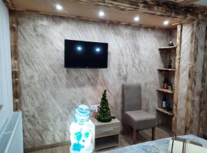 Telewizja i/lub zestaw kina domowego w obiekcie Apartmani MILOSAVLJEVIĆ Divčibare
