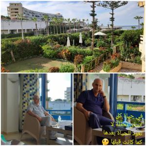 A garden outside 2bed rooms 95m, Garden&sea view, first floor, Family only دور اول بمدخل مستقل