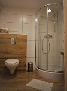 Et badeværelse på Apartament Fiedorówka