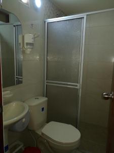 Koupelna v ubytování Hotel Suyusama