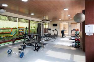 Γυμναστήριο ή/και όργανα γυμναστικής στο Nannai Beira Mar, Flat Duplex em Muro Alto - Porto de Galinhas