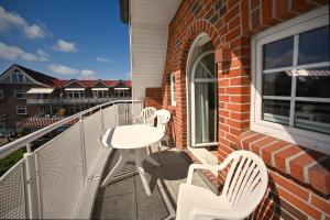 En balkon eller terrasse på Baltrumer Teestube