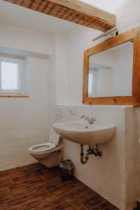 Ένα μπάνιο στο Natur Appartments Riesen
