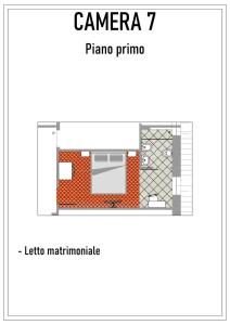 a schematic diagram of a plan of a home at Acquaviva Experience B&B in San Vincenzo