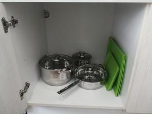 Kuchyň nebo kuchyňský kout v ubytování Apartman NINA Wind Resort