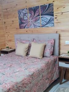 Postel nebo postele na pokoji v ubytování Cabana Caminho das Borboletas